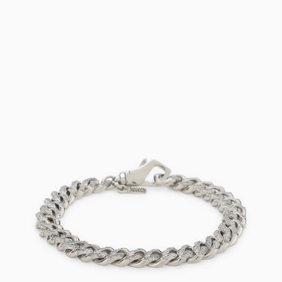 Emanuele Bicocchi Sterling Silver 925 Chain Bracelet With Small Crystals In Metal