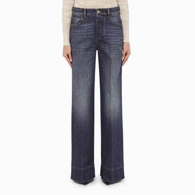 Bottega Veneta Blue Wide Denim Jeans