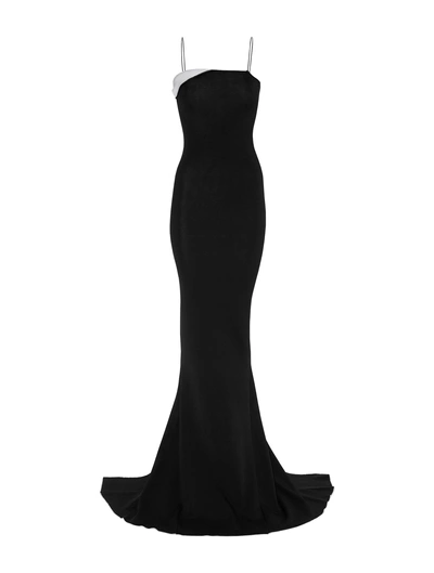 Jacquemus La Robe Aro Contrast Gown In Black