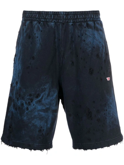 Diesel P-crown-n2 Cotton Track Shorts In 8ata