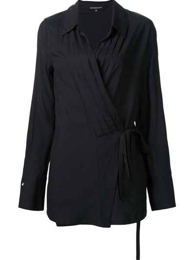 Ann Demeulemeester Wrap Blouse - Black