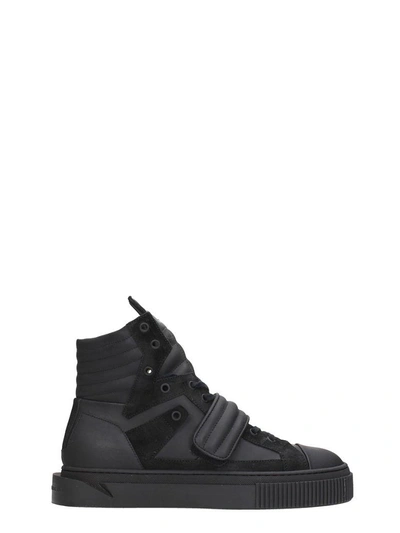 Gienchi Hypnos Black Rubber And Suede Sneakers