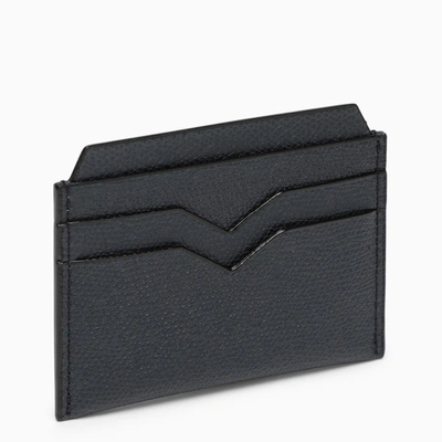Valextra Blue Leather Card Holder