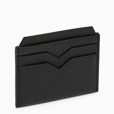 Valextra Black Leather Card Holder