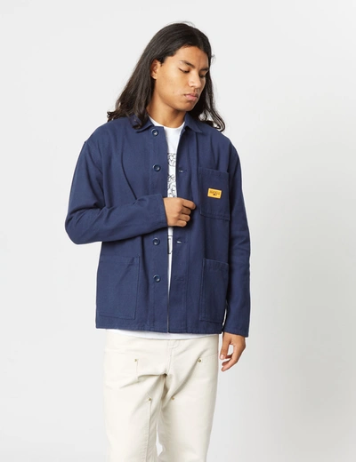 Service Works Coverall Jacket (moleskin) In Blue