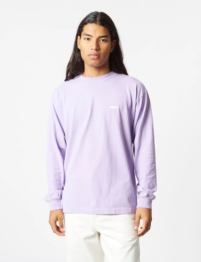 Obey Bold 3 Long Sleeve T-shirt In Purple