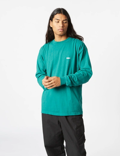 Obey Bold 3 Long Sleeve T-shirt In Green
