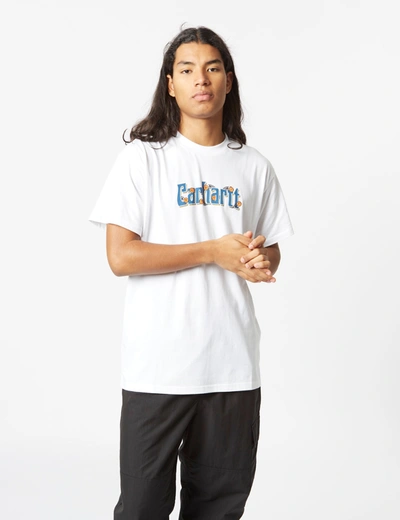 Carhartt -wip Spin Script T-shirt (loose) In White