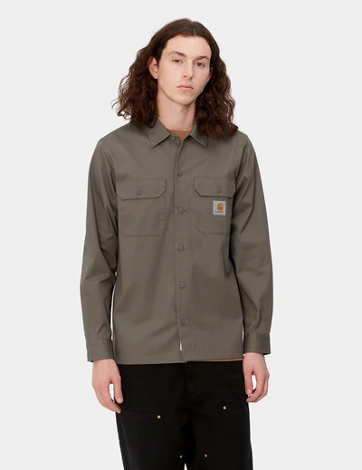 Carhartt -wip Master Shirt (regular) In Brown