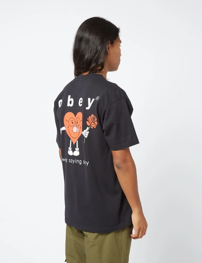 Obey Always Saying Sorry T-shirt In Black
