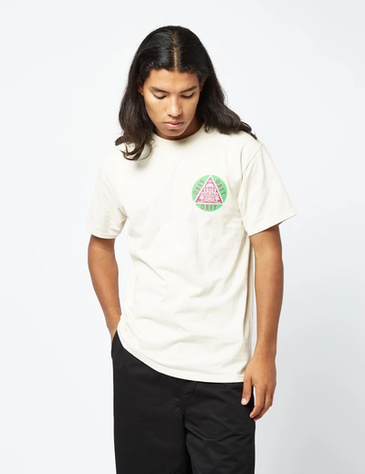 Obey Pyramid T-shirt In Beige