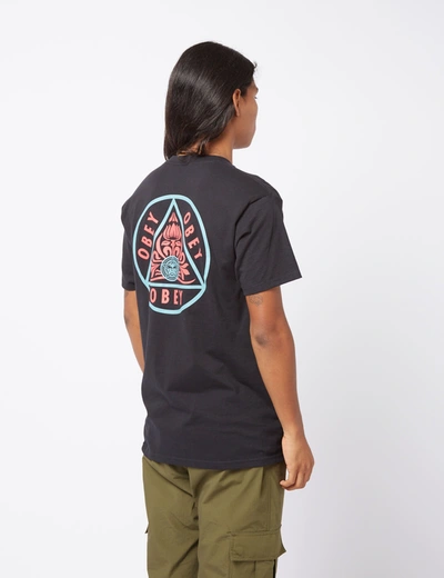 Obey Pyramid T-shirt In Black