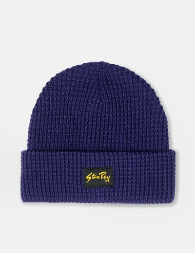 Stan Ray Waffle Knit Beanie In Blue