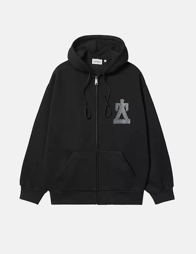 Carhartt -wip Hooded Built Sweat Jacket In Black