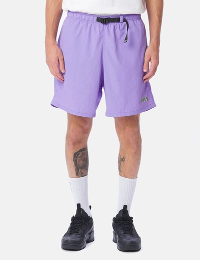 Obey Easy Peak Web Shorts In Purple