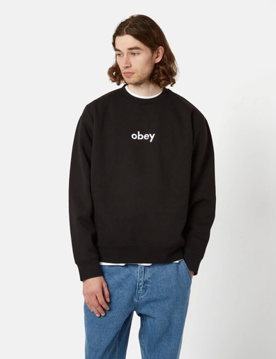 Obey Lowercase Sweatshirt In Black