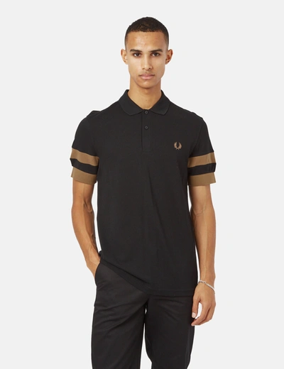 Fred Perry Bold Tipped Polo Shirt In Black