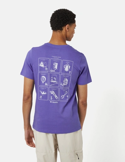Columbia Rapid Ridge T-shirt Ii (campsite Icons) In Purple