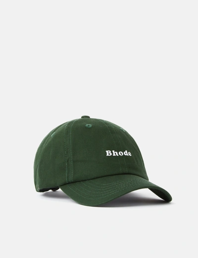 Bhode Embroidered Script Baseball Cap In Green
