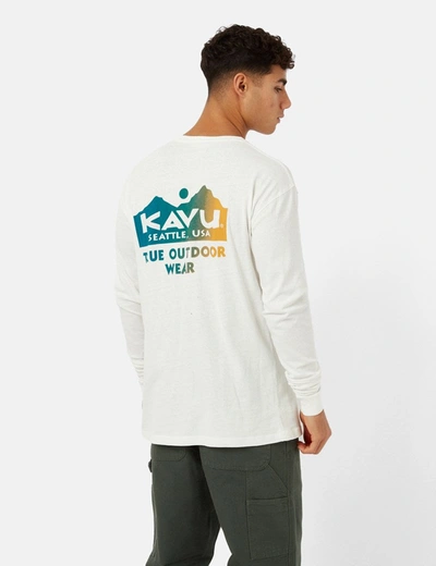 Kavu True Outdoor Long Sleeve T-shirt In White