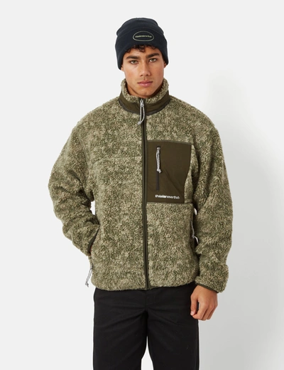 Thisisneverthat Sp Sherpa Fleece Jacket In Green