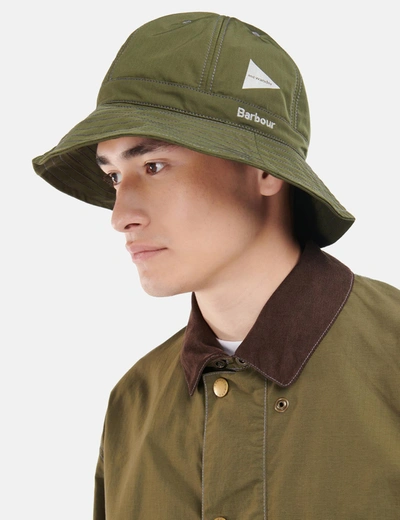 Barbour X And Wander Bucket Hat In Khaki