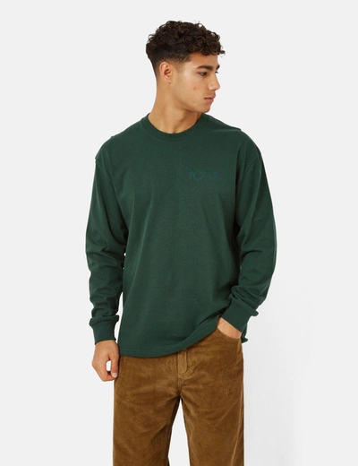 Polar Skate Co . Stroke Logo Long Sleeve T-shirt In Green