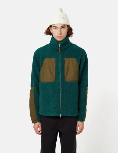 Bhode Sherpa Zip Fleece Jacket In Green