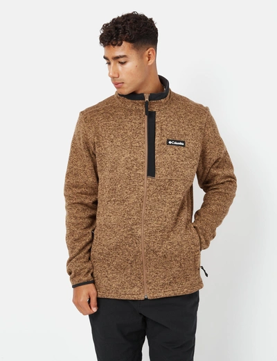 Columbia Sweater Weather Full Zip Fleece In Brown