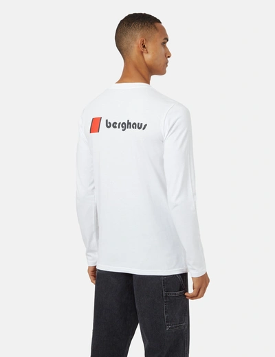 Berghaus Dean Street Heritage Front & Back Logo Long Sleeve T-shirt In White