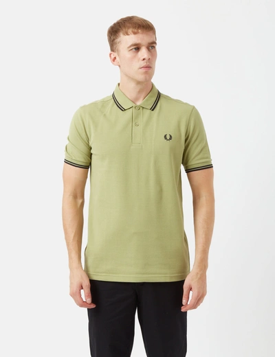 Fred Perry Twin Tipped Polo Shirt In Green