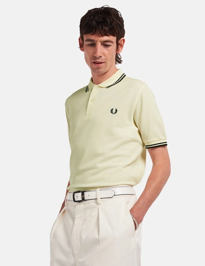 Fred Perry Twin Tipped Polo Shirt In White