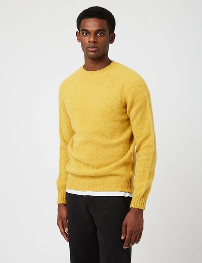 Bhode Supersoft Lambswool Jumper (made In Scotland) In Yellow