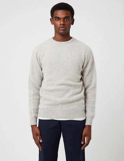 Bhode Supersoft Lambswool Jumper (made In Scotland) In Grey