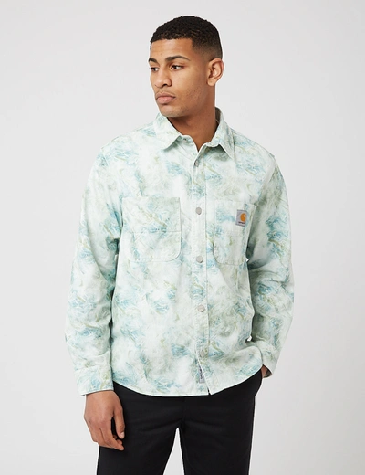 Carhartt -wip Marble Shirt (stone Washed) In Green