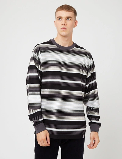 Carhartt -wip Tuscon Long Sleeve Stripe T-shirt In Black