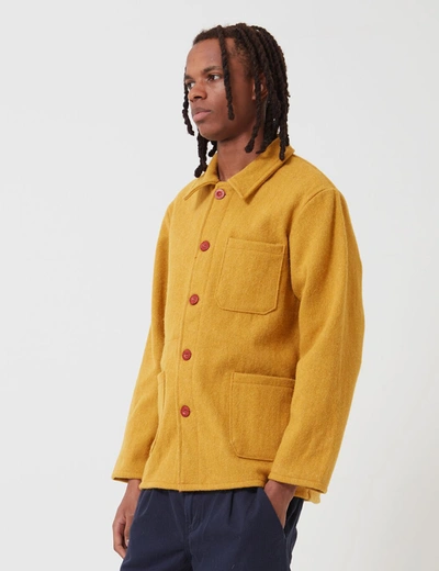 Le Laboureur Wool Work Jacket In Orange