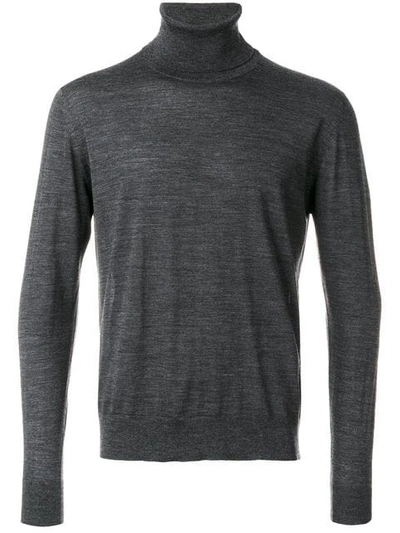 Prada Roll Neck Sweater In Grey