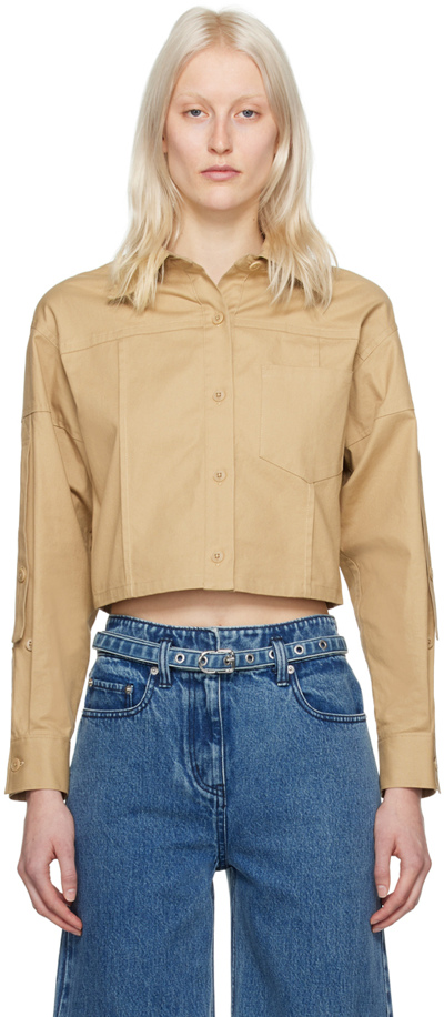 3.1 Phillip Lim Strap-detail Cropped Shirt Jacket In Neutrals