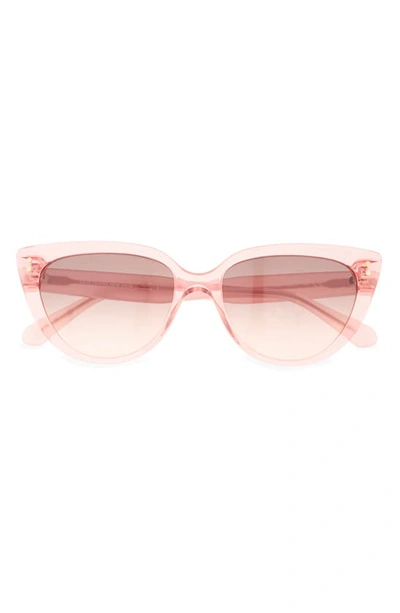 Kate Spade 53mm Alijah Cat Eye Sunglasses In Pink/ Dark Grey