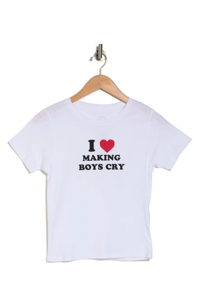 Desert Dreamer I Love Making Boys Cry Graphic T-shirt In White
