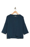 Heather By Bordeaux Boxy Crop Sweatshirt In Marine Blue