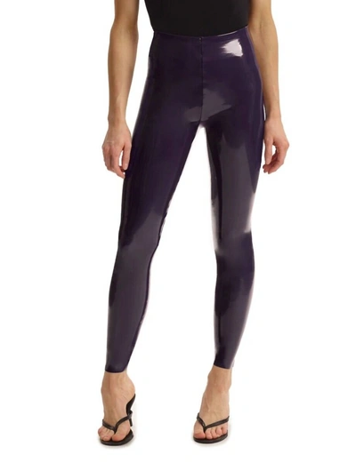 Commando Faux Patent Leather Legging In Aubergine In Purple