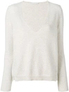 Borgo Asolo Deep V-neck Jumper - Neutrals