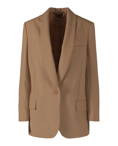 Stella Mccartney Allison Wool Blazer In Brown