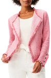 Nic + Zoe Fringe Mix Jacket In Pink Mix