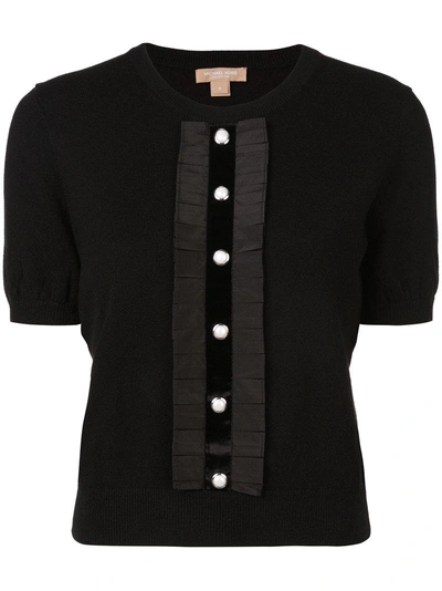 Michael Kors Button Front Knit Top