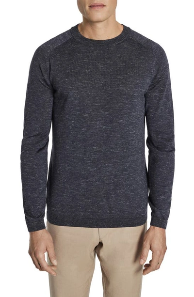 Jack Victor Bailey Merino Wool Blend Sweatshirt In Navy