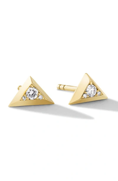 Cast The Apex Diamond Stud Earrings In Gold
