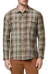 Paige Everett Plaid Flannel Button-up Shirt In London Pine